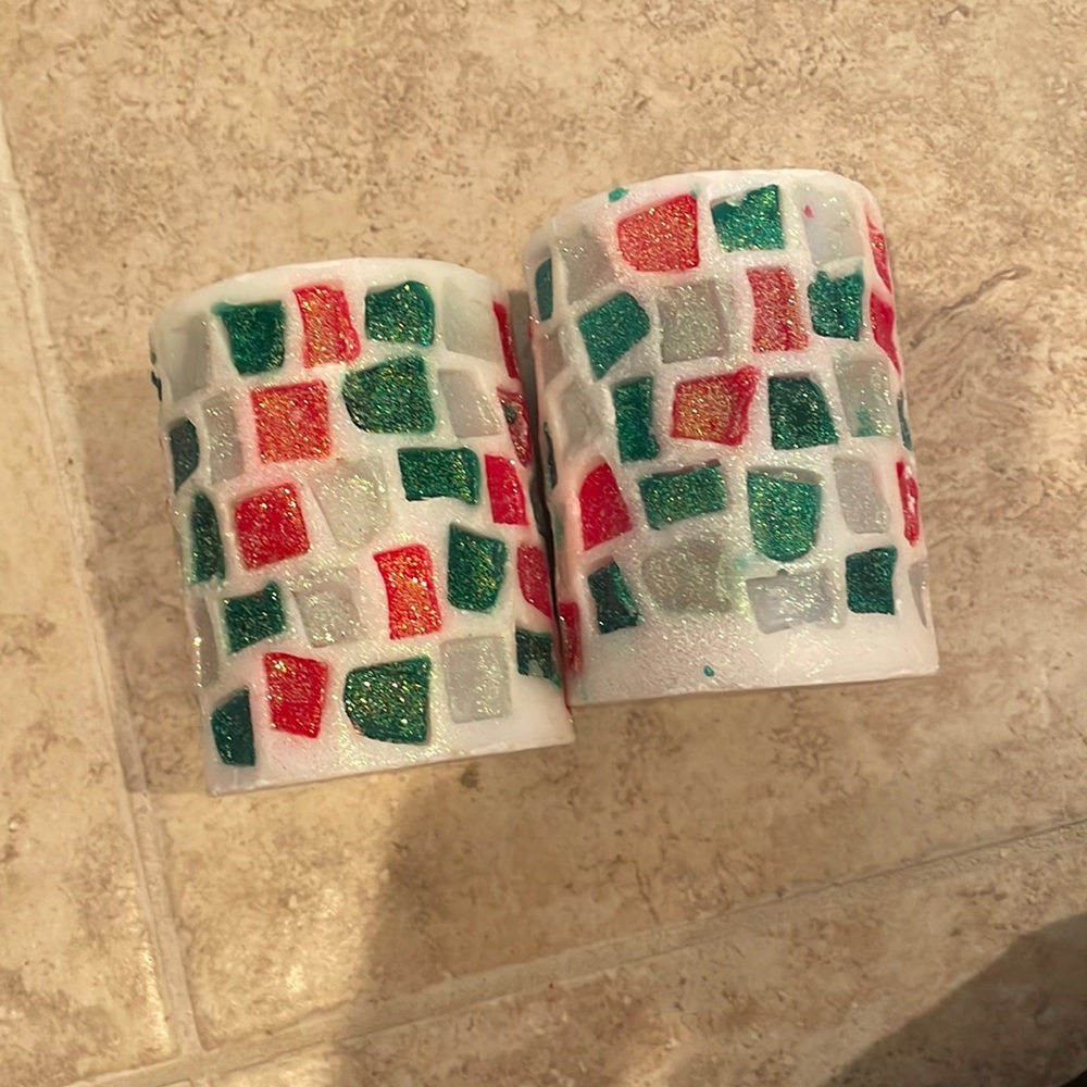 Decorative holiday candles
